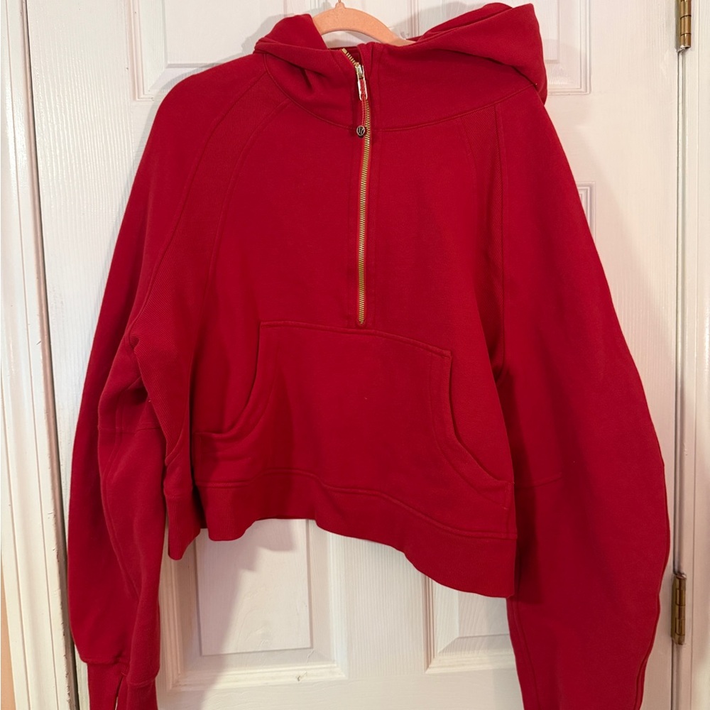 Lululemon Red Cropped Oversized SCUBA